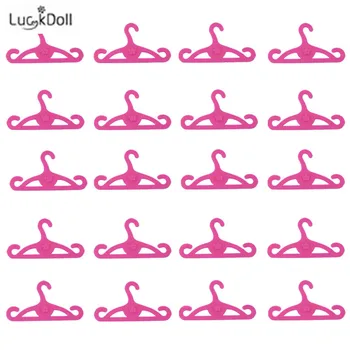 

LUCKDOLL20 Pieces / Pink Hanger Doll Clothes Accessories,Girls Toys,Generation,Birthday Gift