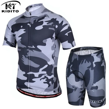 

KIDITOKT Pro short Cycling Set MTB Bicycle Wear Maillot Ropa Ciclismo cycling kit mallot ciclismo hombre verano Bike jersey