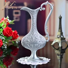 Новинка Оловянная с ручкой металлическая ваза для цветов для украшения дома