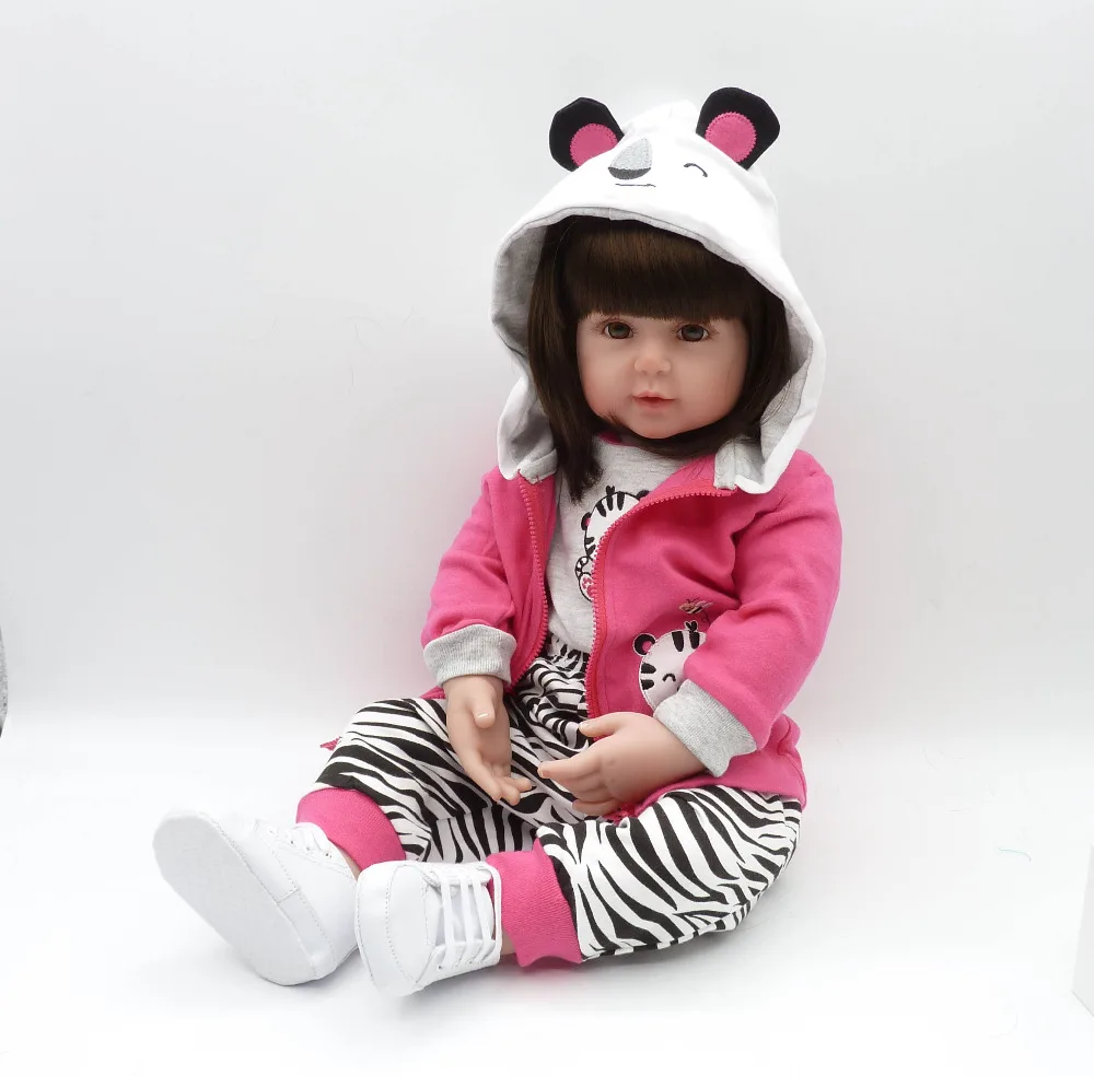 

24'' vinyl baby toys doll silicone baby dolls 61cm silicone reborn dolls boneca reborn silicone completa toys for children