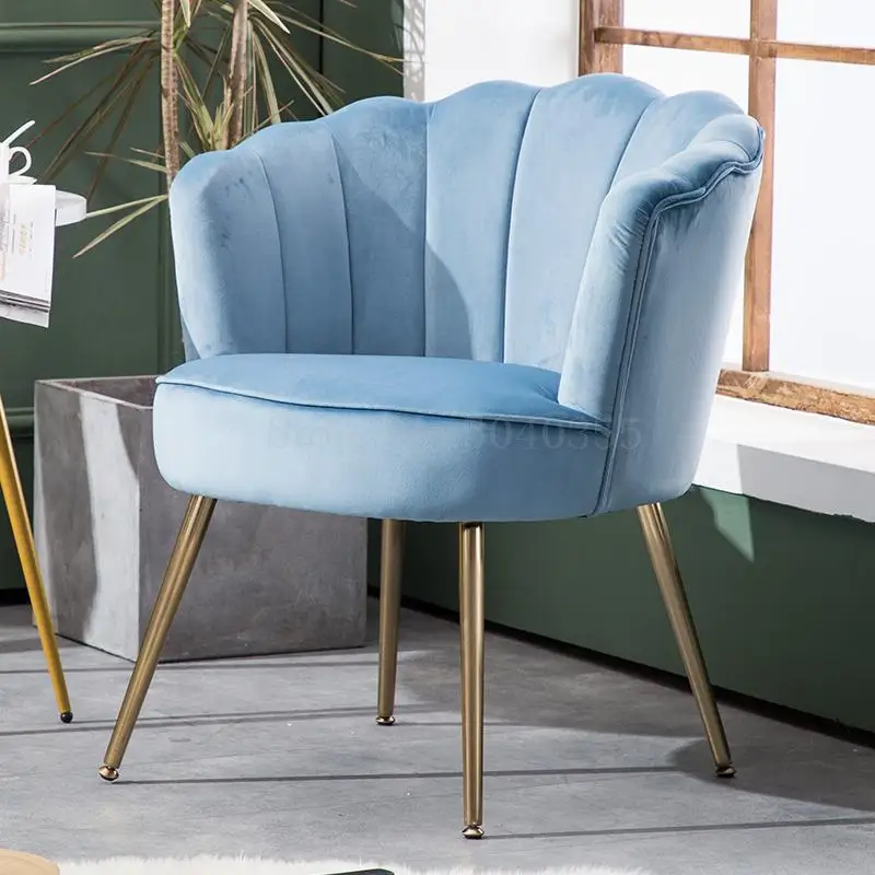 Light luxury fabric single sofa living room balcony bedroom small apartment simple modern lounge chair - Color: 0.0. 5