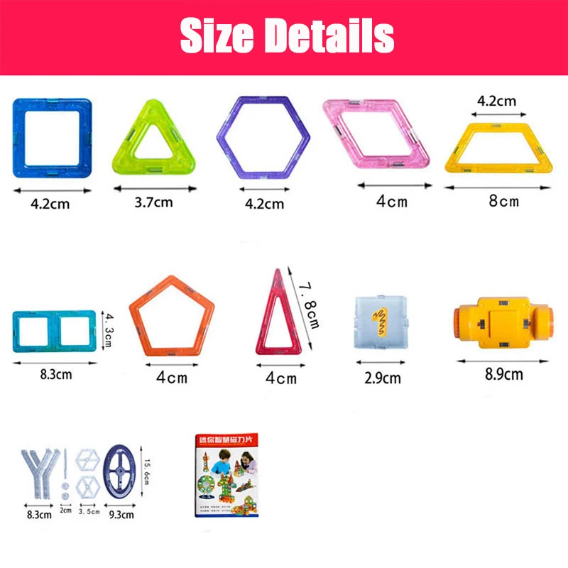mini Magnetic Building Blocks Triangle Square Bricks Designer Construction Diamond Ferris wheel Set Educational Toys for Childre