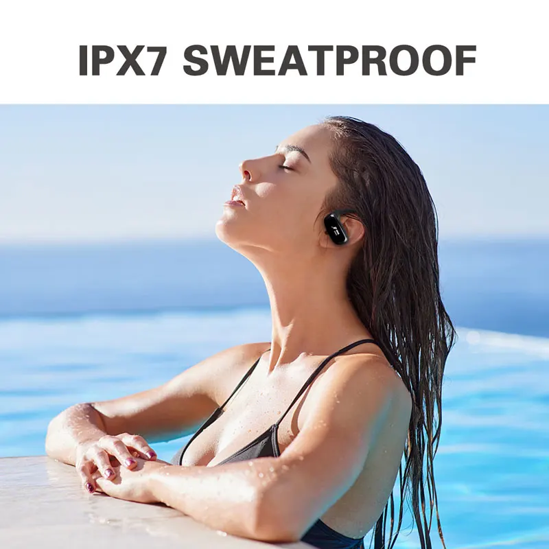 IPX7 водонепроницаемый MP3 плеер беспроводной Bluetooth 8G гарнитура спортивные наушники HiFi музыка Плавание Мода наушники