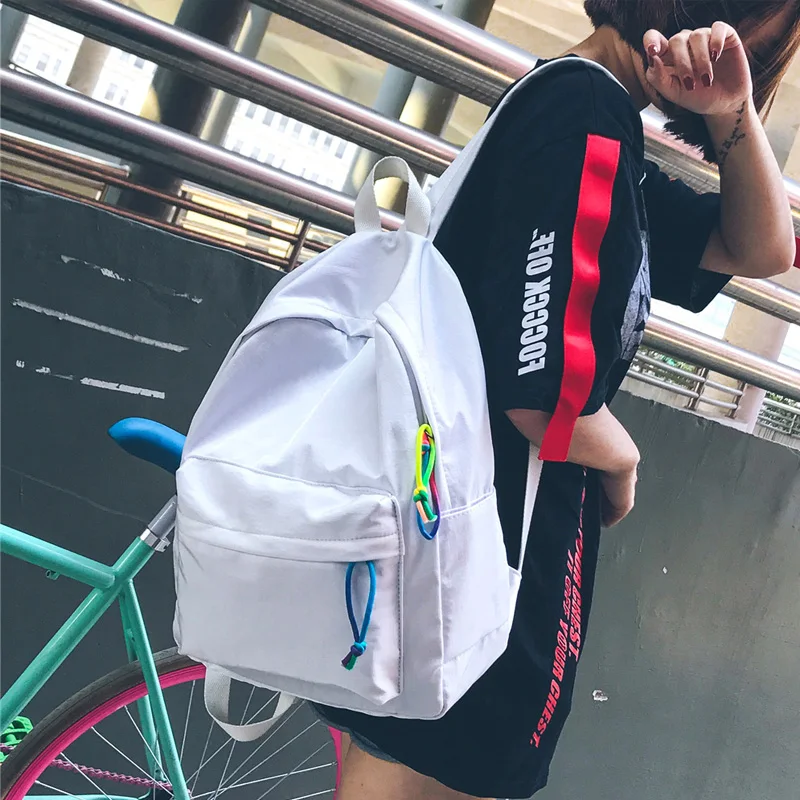 Nylon barato bolsas de escuela para adolescentes mujeres mochila Rosa mochila grandes mochilas blanco mochila bolsa de hombro Nylon barato bolsas de escuela para adolescentes mujeres mochila Rosa mochila grandes mochilas blanco mochila bolsa de hombro