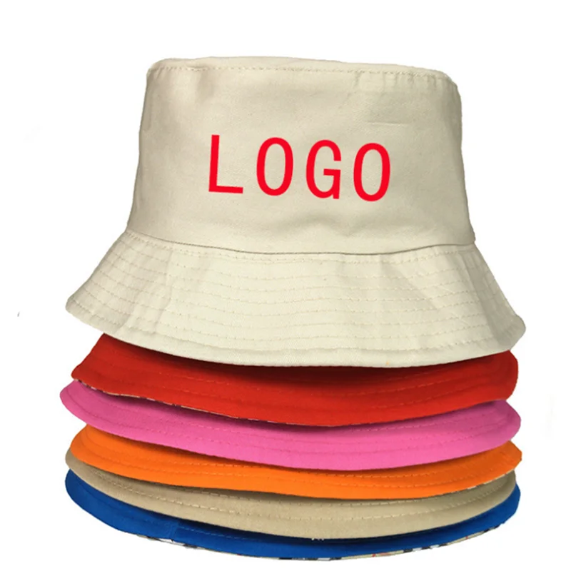 Custom Bucket Hats Small Order 10pcs OEM Embroidered Printed Logo 100% Cotton Good Quality Hat Low MOQ Custom Bucket Cap