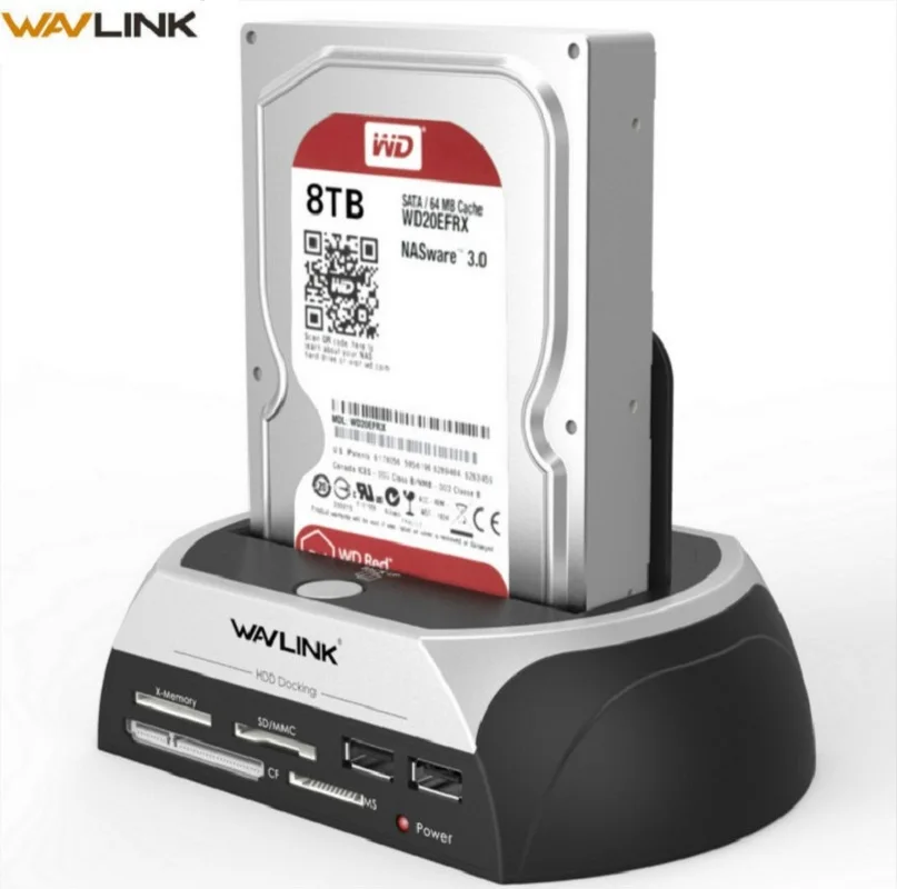 SALE Wavlink SATA HDD Docking Station Enclosure with Multi Card Reader