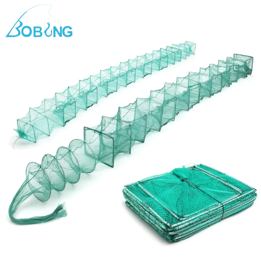 

Bobing 3.6m/5m Nylon Fishing Net Foldable Portable Crab Crayfish Lobster Catcher Live Trap Fish Net Eel Prawn Shrimp Lure Nets