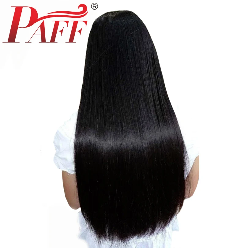 

PAFF Silky Straight U Part Wig Human Hair Wigs Brazilian Remy Hair 130 150 180 Density Medium Cap Middle Part With Natural Color