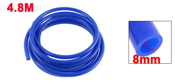 4.8M 16ft Long 12mmx8mm Blue Polyurethane Flexible Air Tube PU Tubing Pipe Hose