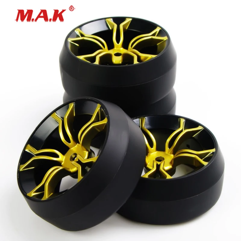 

4Pcs/Set 1:10 Scale Drift Tires Wheel Rim Offset 6mm fit HPI HSP Racing RC Drift Car Accessories