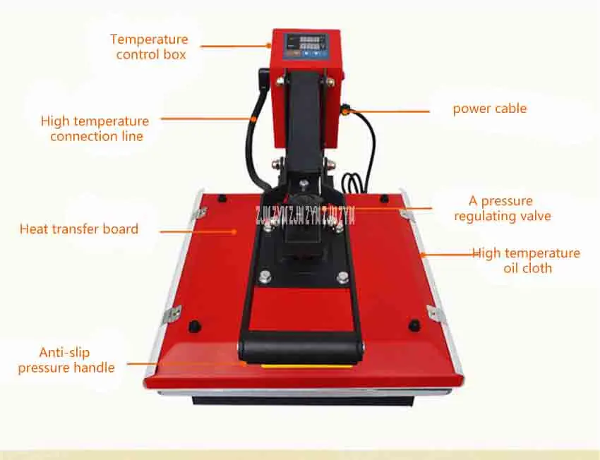 CUYI-G3838 Плоским Высокого Давления Машина Давления Жары 38*38 Тепловой Машины Передачи Футболку Горячего Тиснения Пресс, Утюг Сверлильный