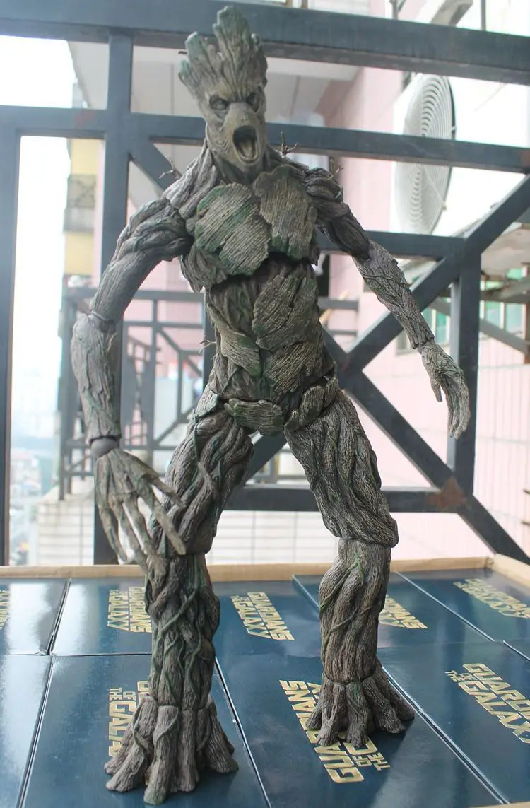 Горячие игрушки версия Marvel Groot in Guardians of The Galaxy Tree человек Мстители 40 см Большой размер BJD фигурка игрушки