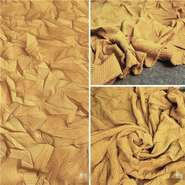 50 см* 145 см/шт дизайнер miyake's ткань изготовлена из хлопка, льна и полиэстера смешанной ткани - Цвет: 1