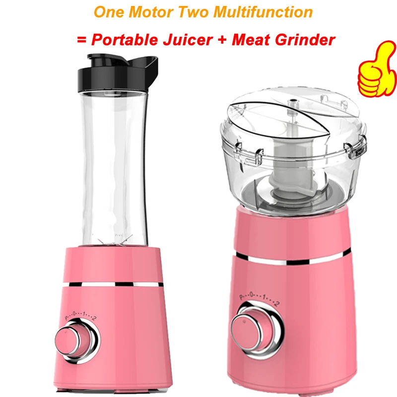 

Multifunction Two Gears Speed Control Portable Lemon Juicer Fruit Vegetable Citrus Juice Extractor Squeezer And Meat Grinder