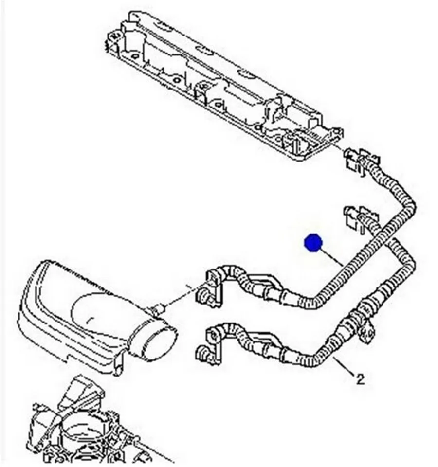 Трубка для отработанного газа Peugeot 307 307SW C triomphe Picasso quatre Xsara Old 2.0L вентиляционная