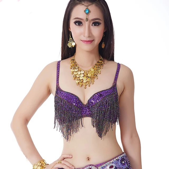 Belly Dance Double Row Hanging Bra Belly Dance Costume Top Bra Us Size 32-34b/c  10 Colours - AliExpress