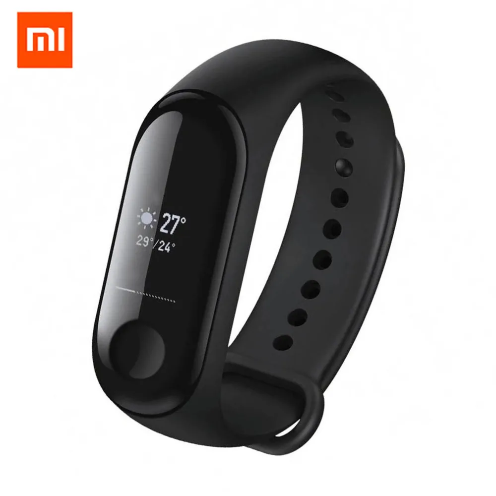 Xiaomi mi Band 3 умный Браслет band 0 78 дюймов OLED сенсорный экран сообщение погода дисплей