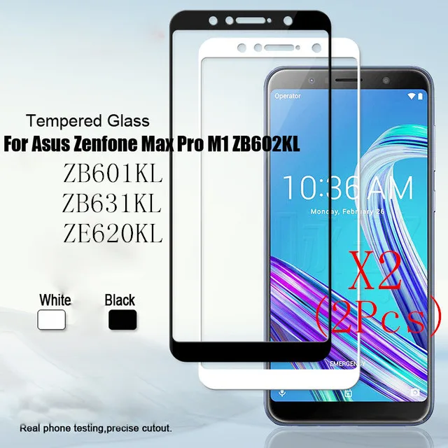 2Pcs Tempered Glass For Asus Zenfone 5 ZE620KL Case Full Cover Mobile Accessories Screen Protector Film Max Pro M1 M2 |