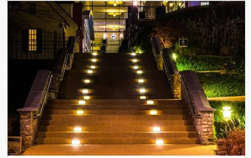 Водонепроницаемый светодиодный наружный светильник для ног s прямоугольный встроенный лестничный светильник s коридор прохода угловой светильник s Ночной светильник 3W