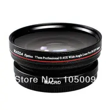 77mm 0.45x77mm szeroki kąt z makro obiektyw konwersyjny do canon nikon pentax fuji olympus czarny