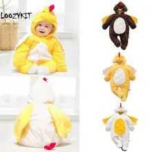Loozykit/Одежда для новорожденных мальчиков и девочек; одежда для малышей с капюшоном; милые костюмы для малышей