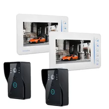 Cable video de la puerta del Timbre del teléfono del sistema de intercomunicación de control de acceso Botón Táctil HD Cámara de Vigilancia de Vídeo Portero Automático timbre