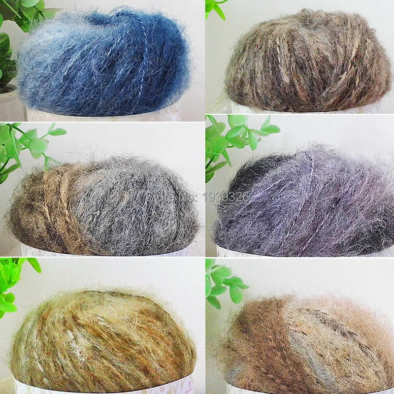 

250g 5 pcs segment dyed yarn For Knitting Wool Mohair Yarn ,Baby Soft Crochet Yarn Hand Knitting yarn Crochet thread for Scarf
