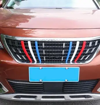 Для Peugeot 3008 2016-2020 красочная Передняя средняя решетка бампер крышка отделка