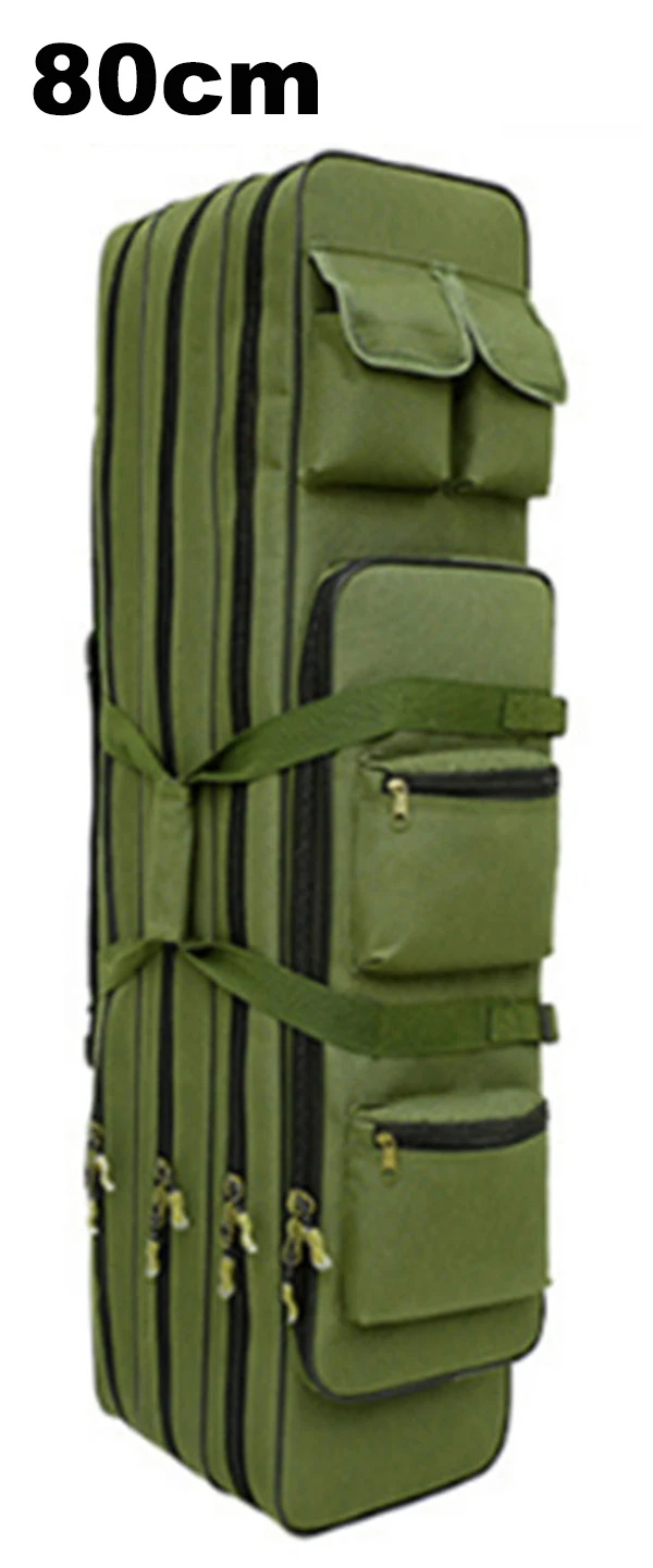 80cm Green 3 слоя сумки для рыбалки на рост от 80 до 120 см удочка для удочки из плотной ткани для рыбалки, игрушки для ванной, Сумка Для Хранения Чехол Рыбалка Шестерни рыболовные снасти - Цвет: 80cm Green