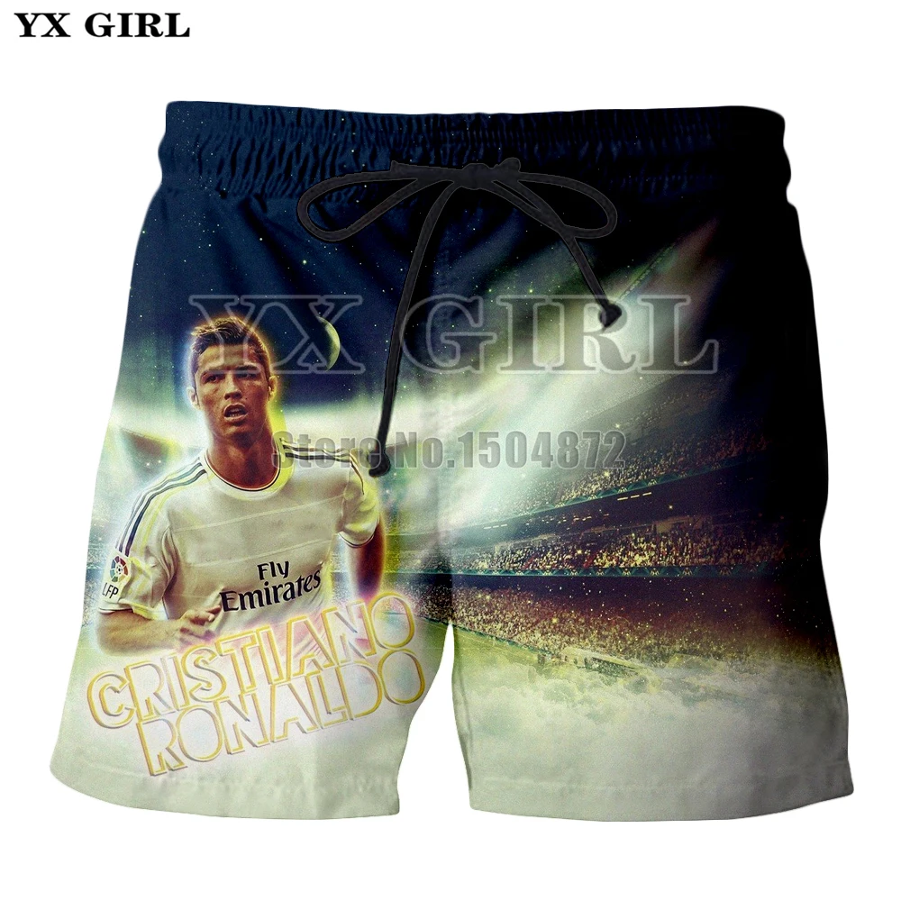 YX Girl Character Clothes Cristiano Ronaldo 3d Printed Shorts Men Summer Short Trousers Beach Mens Shorts Unisex Jogger Shorts YX Girl Character Clothes Cristiano Ronaldo 3d Printed Shorts Men Summer Short Trousers Beach Mens Shorts Unisex Jogger Shorts