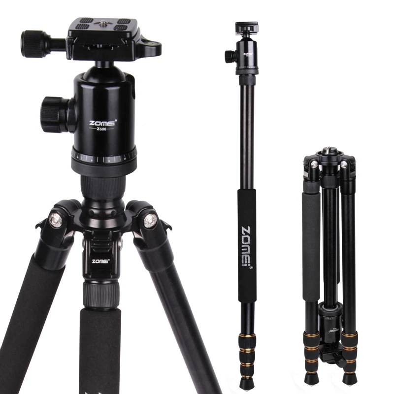 Zomei Z688 profesional de viaje fotográfico compacto de aluminio pesado trípode estable Monopod cabeza de bola para cámara Digital DSLR - 1
