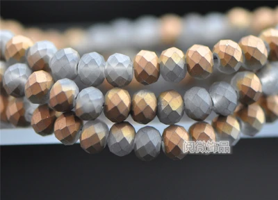 BEAUCHAMP Dull polish Crystal Czech Beads Rondelle Faceted Matte Frosted Beading Jewelry Tassel Diy Earring Bow Knot Accessories 5