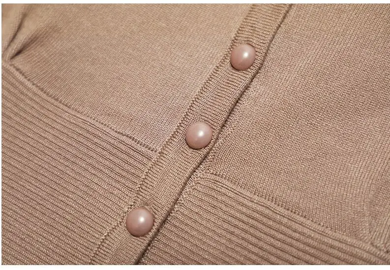 Rozmiar M-XXL wiosna jesień kobiety Knitting pełna rękaw głęboki dekolt w serek krótki swetry rozpinane damskie z dzianiny miękki sweter dla kobiet -