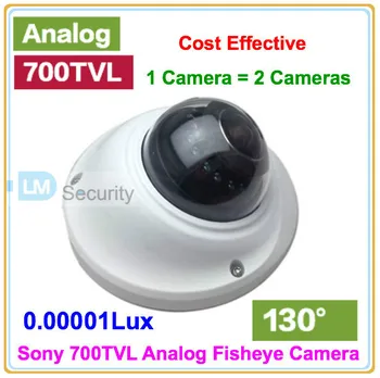 

700TVL Super Low Lux Day Night Full color Indoor Vandalproof Mini camera Fish-Eye 130 degree CCTV Camera with 12pcs IR LEDS