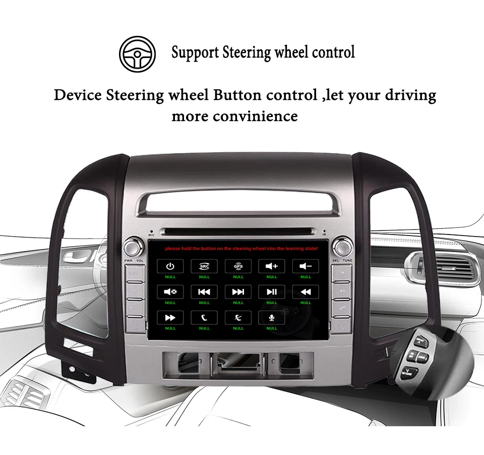 Cheap Octa Core Android 9.0 Car DVD for Hyundai Santa Fe 2007 - 2010 -2012 Radio Navi gps player 64GB+4GB 3/4G SIM Tape Recorder PC 11