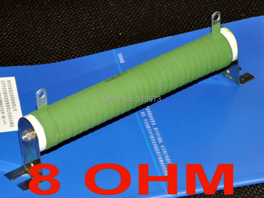 

8 ohm 100 Watts High Power Ceramic Tube Wirewound Resistor, 100W.