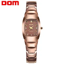 DOM Fashion Watch Women Brand Luxury Women Watches Tungsten Steel Waterproof Quartz feminino Ladies free shipping W-327CK-5M