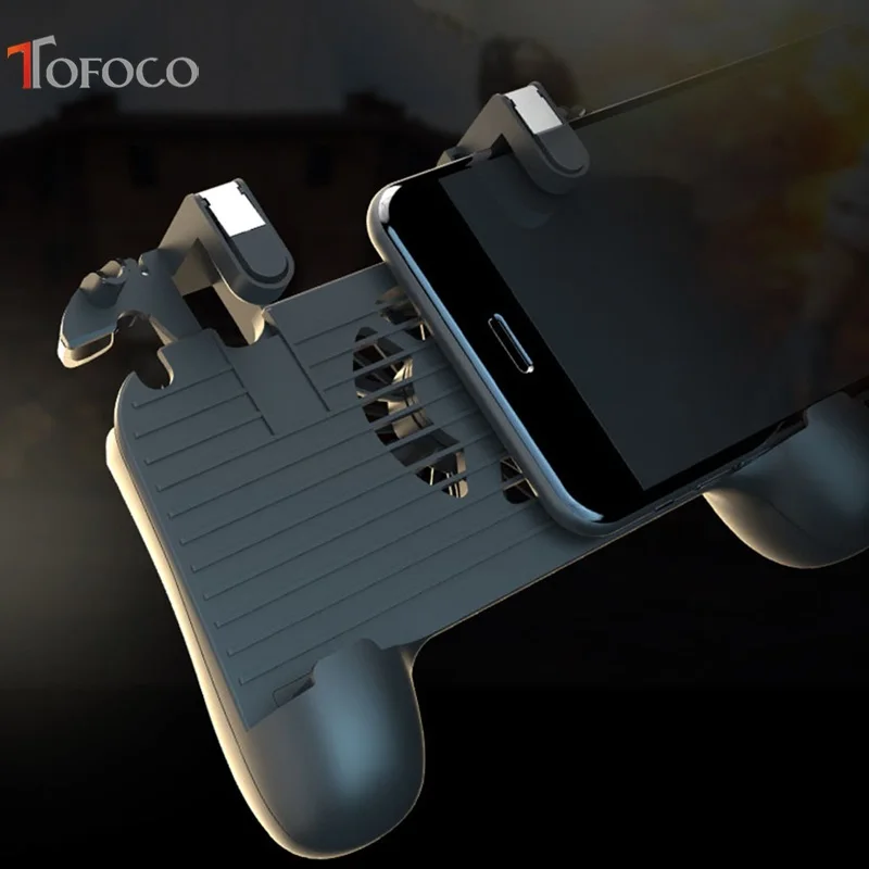 Mobile Game Controller Cooling Pubg Controller Gamepad Pubg Mobile Trigger L1R1 Shooter Joystick Holder with 2000MAH Power Bank