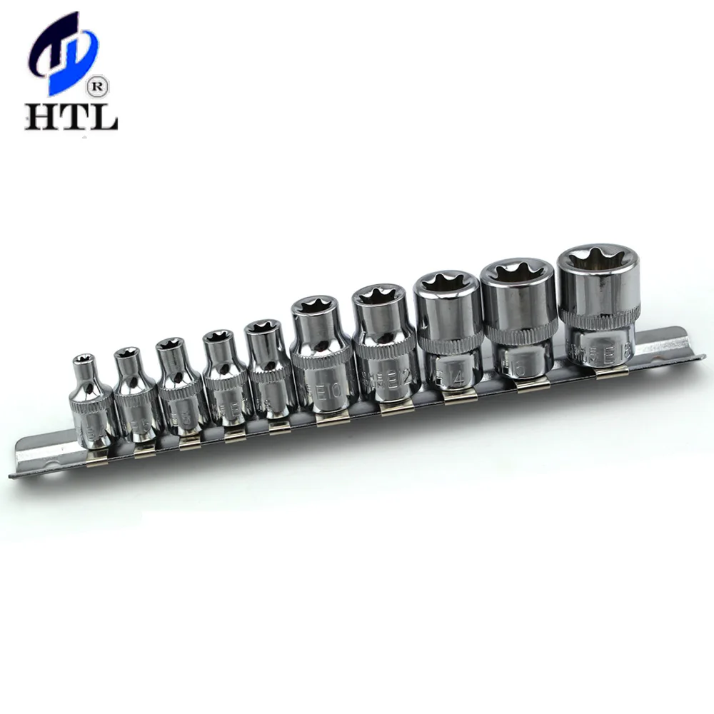 Шт. 3/" Dr.& 1/4" Dr. 10 шт. набор звездочек Torx Socket E типа