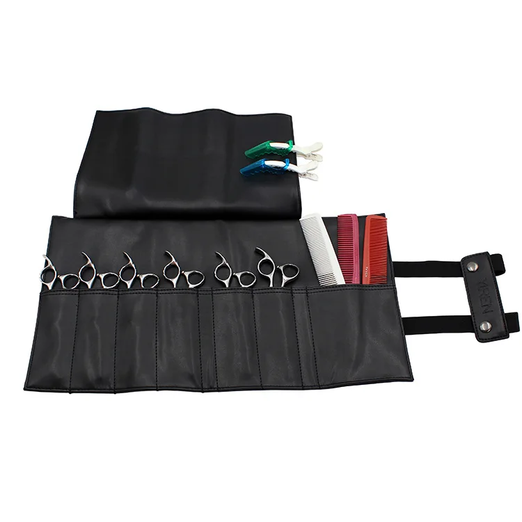 

PU Salon Hair Scissor Bag Storage Space Hair Comb Shear Pouch Holder Case Belt Barber Hairdressing Tool Bag
