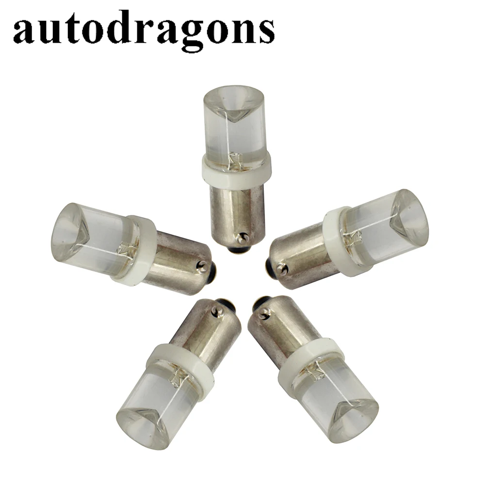 autodragons 100pcs Concave Lens Clear Cap Ba9s #44 #47 AC 6.3V pinball led for game machine parts Non flicking | Автомобили и