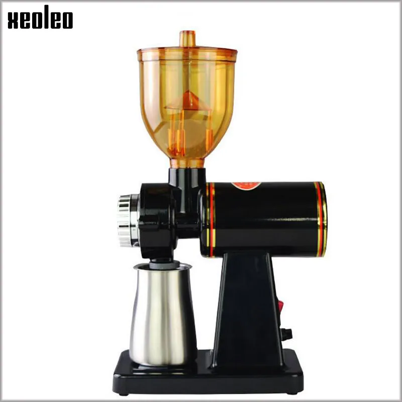 Xeoleo Electric Coffee grinder Coffee bean miller Espresso coffee machine 8 Steps Anti-jump 60mm Flat Burr grinder 100W 3