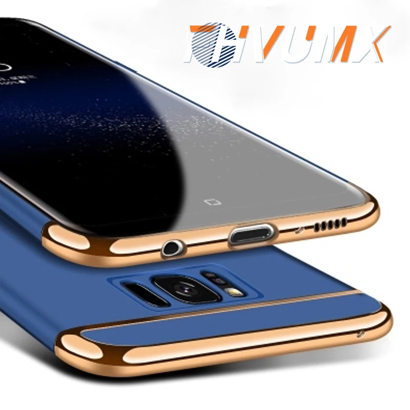 

hockproof Phone Case Back Cover For Samsung S8 S6 S9 Plus 3-in-1 Plastic Hard Protect For Samsung Galaxy note 8 S6 S7 Edge Case