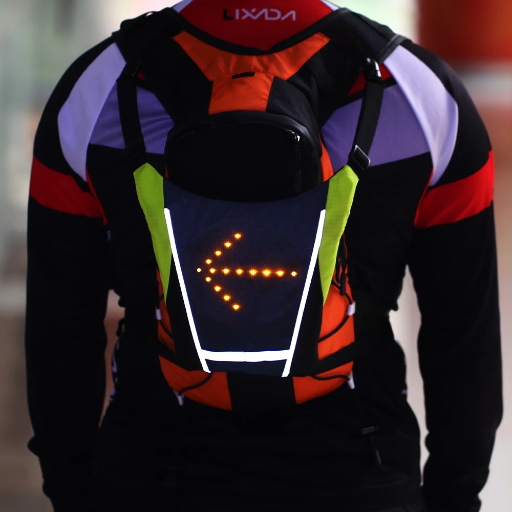 Cheap Lixada USB Rechargeable Reflective Backpack Attachment Clip with Remote Control LED Signal Light Outdoor Sport Safety Bag Gear 5
