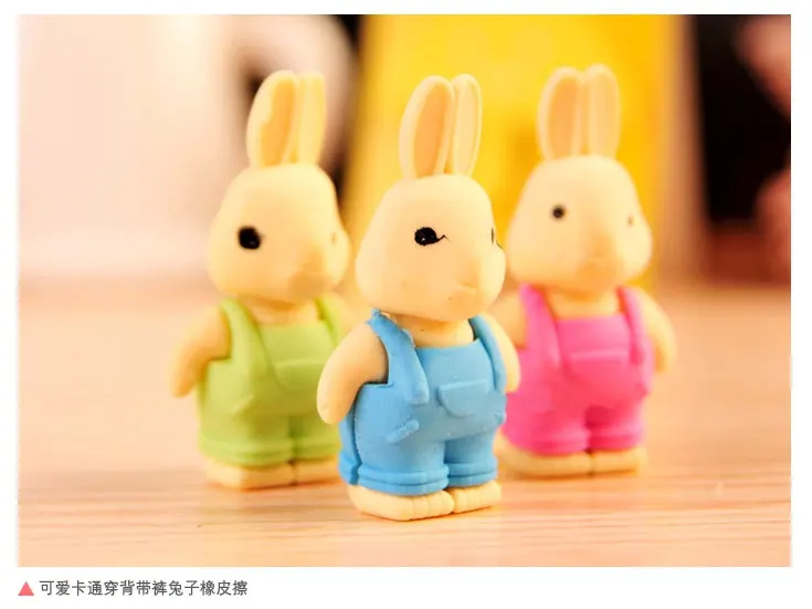 kawaii rabbit Erasers cartoon Rubber pencil Eraser for Kids Gift School