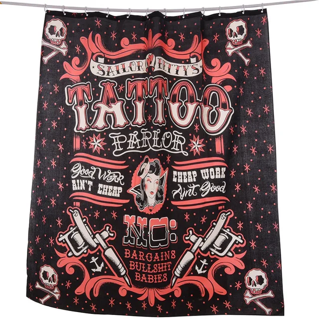 Nieuwe Collectie Waterdichte Piraat Schedel Tattoo Scrawl Badkamer ... Nieuwe Collectie Waterdichte Piraat Schedel Tattoo Scrawl Badkamer ...