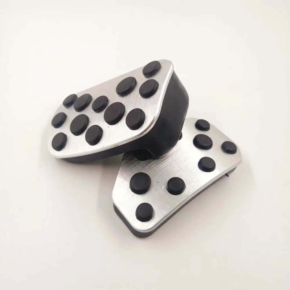 Car Styling 2PCS Non-Slip Aluminum Accelerator Brake Foot Pedal Pad For Toyota Alphard 2010- Car Styling Interior Covers