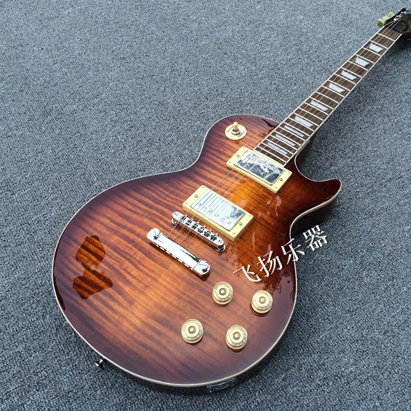 

Electric Guitar LP Accept Custom Any Wood Any Style Guitarra 6 String Mahogany Built-in Tuner Standard T BD