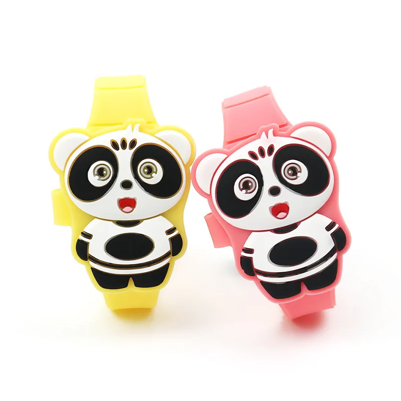 Reloj Infantil флип чехол 3D Медведь Мультфильм Цифровые Детские часы электронные