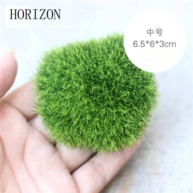 

1pcs garden decoration artificial mini green moss stone home ornaments simulation moss stone styling desktop decoration